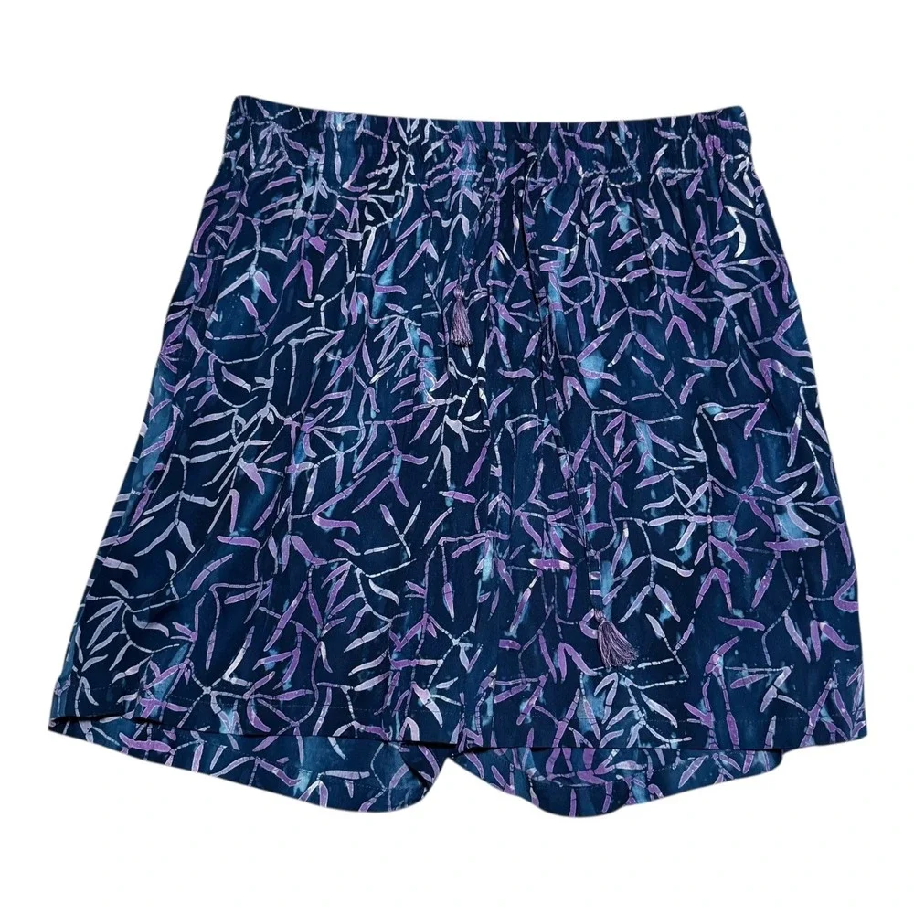 AGASVAHA by Galuh Kenanga Mutlicolor 100% Rayon‎ Hand Made Shorts Women's 2XL